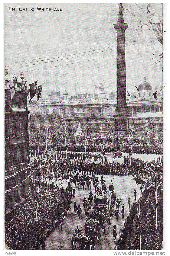 ENTERING WHITEHALL . LONDON. - Funeral