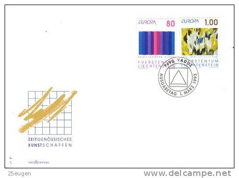 LIECHTENSTEIN 1993 EUROPA CEPT FDC - 1993