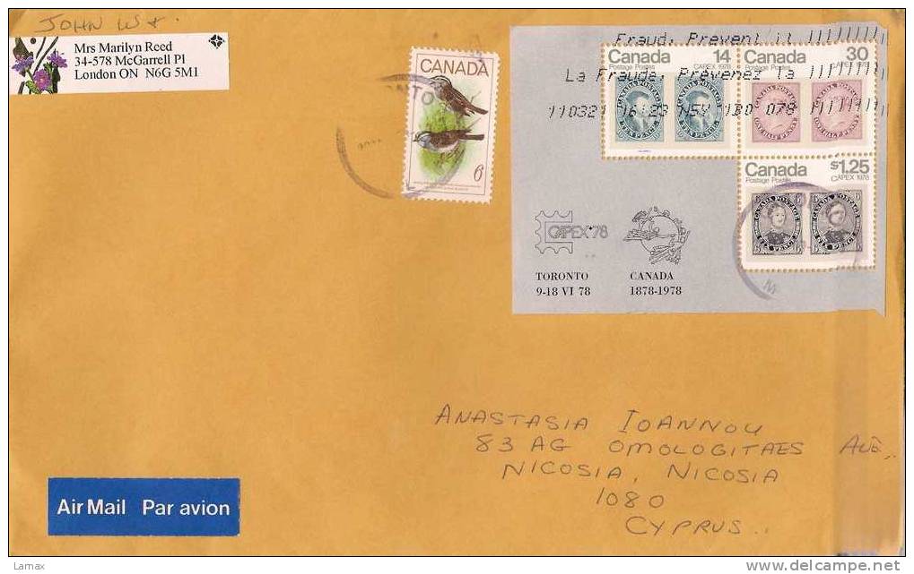 CAPEX 1987 MINIATURE - BIRDS - CANADA  COVER  (5280) - Commemorative Covers