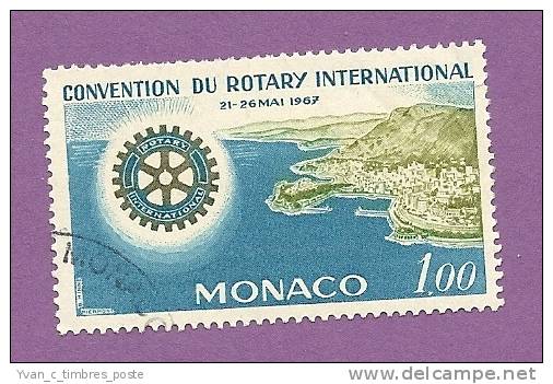 MONACO TIMBRE N° 726 OBLITERE CONVENTION DU ROTARY - Andere & Zonder Classificatie