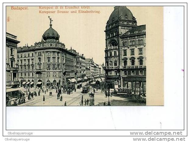 BUDAPEST KEREPESER STRASSE UND ELISABETHERING 1907ANIMATION TOP   N ° 5214 - Ungheria