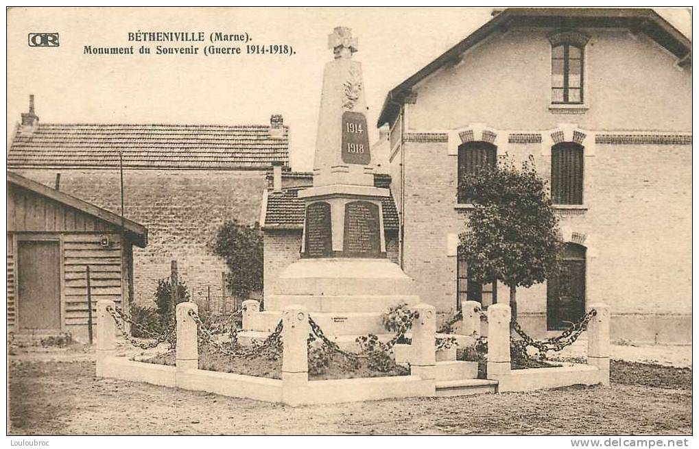 51 BETHENIVILLE MONUMENT DU SOUVENIR FRANCAIS - Bétheniville