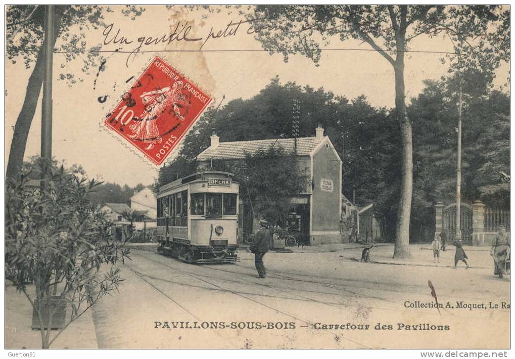 CPA (93)  PAVILLONS-SOUS-BOIS  /  Carrefour Des Pavillons - (défaut Coin Haut Gauche) - Les Pavillons Sous Bois