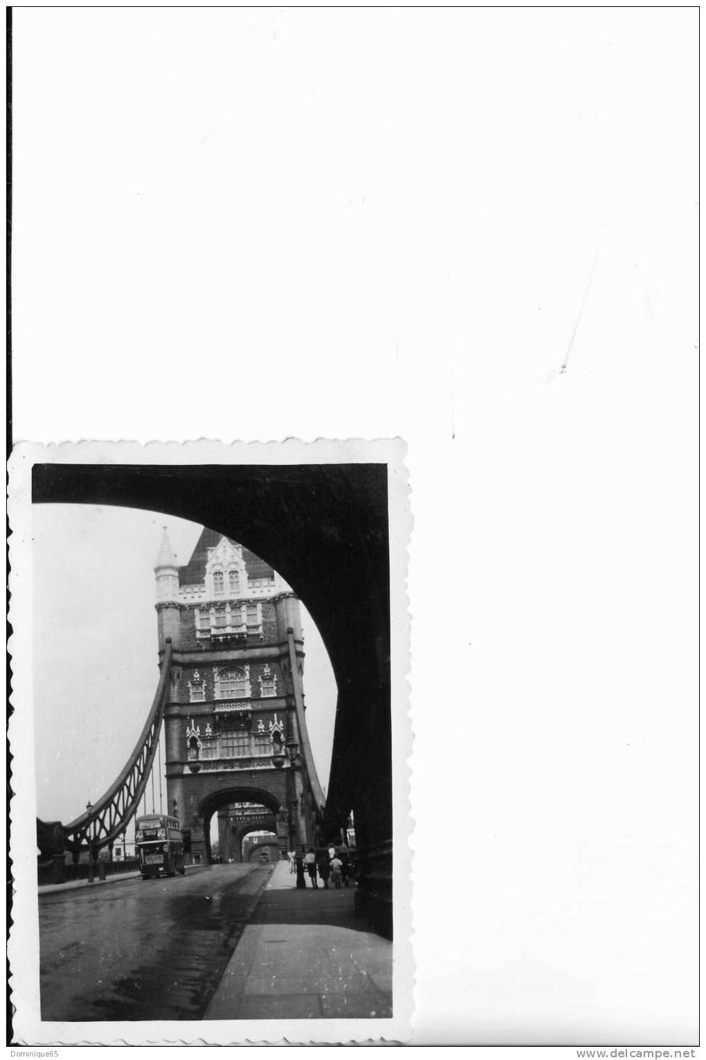 Angleterre England  1950 Londres Tower Bridge   Oldtimer Bus Impérial Photo Originale - Automobili