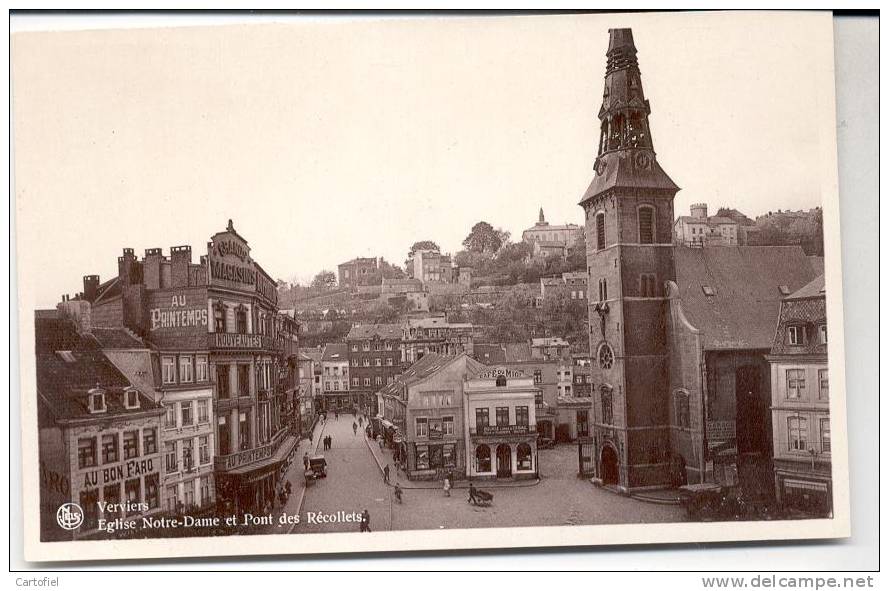 VERVIERS-EGLISE NOTRE-DAME ET PONT DES RECOLLETS - Verviers