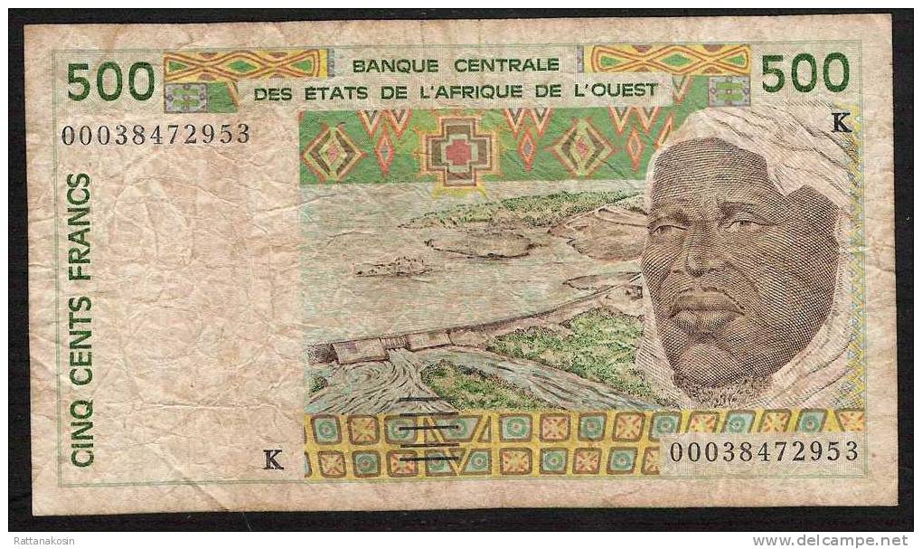 SENEGAL   W.A.S.    P710Kk    500 Francs  2000     F-VF - Senegal