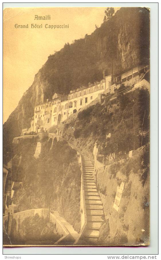 Amalfi Italy Grand Hotel Cappuccini POSTMARK Amalfi 1909 - Autres & Non Classés