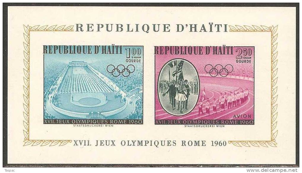 Haiti 1960 Mi# 629-635, Block 14 ** MNH - 17th Olympic Games, Rome - Haïti