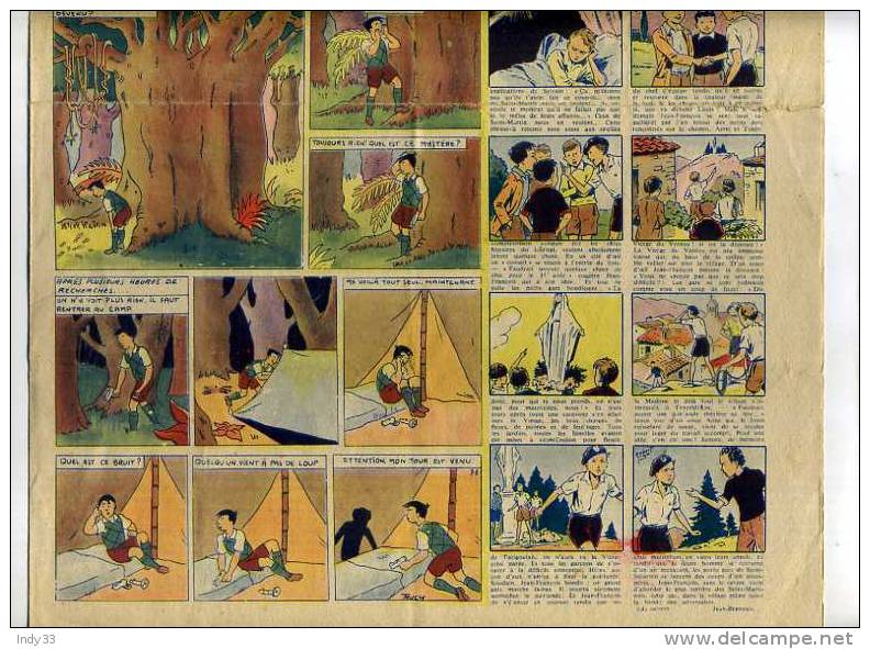 - COEURS VAILLANTS . N°32  1943 . AVEC TINTIN L´ETOILE MYSTERIEUSE EN FEUILLETON - Tintin