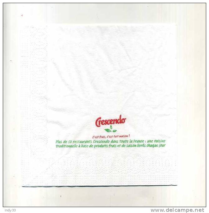 - SERVIETTE CAFETERIA CRESCENDO PLIEE EN 4 - Company Logo Napkins