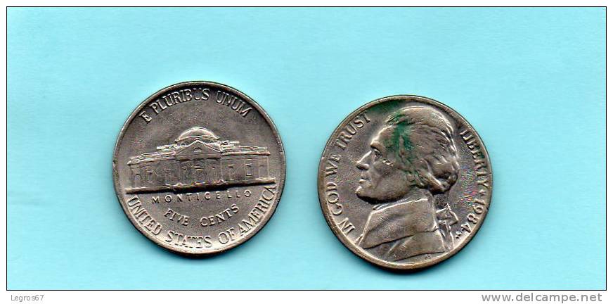 PIECE DE 5 CENTS 1984 - ETATS UNIS - 1938-…: Jefferson