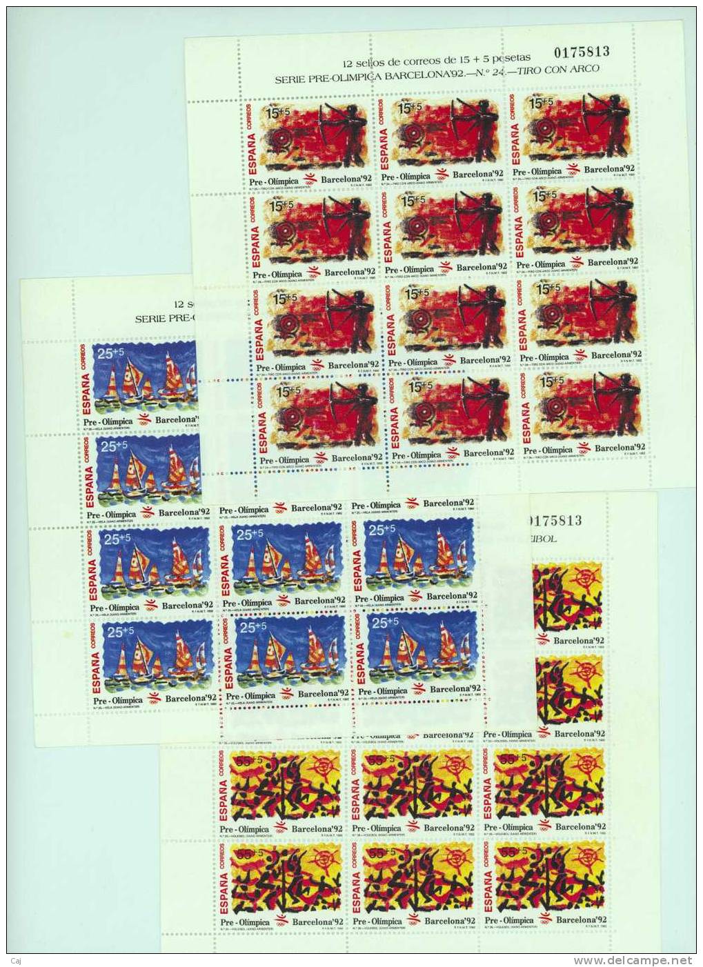 Espagne  -  1992  :  Yv  2765-67  **   Les 3 Petites Feuilles - Fogli Completi