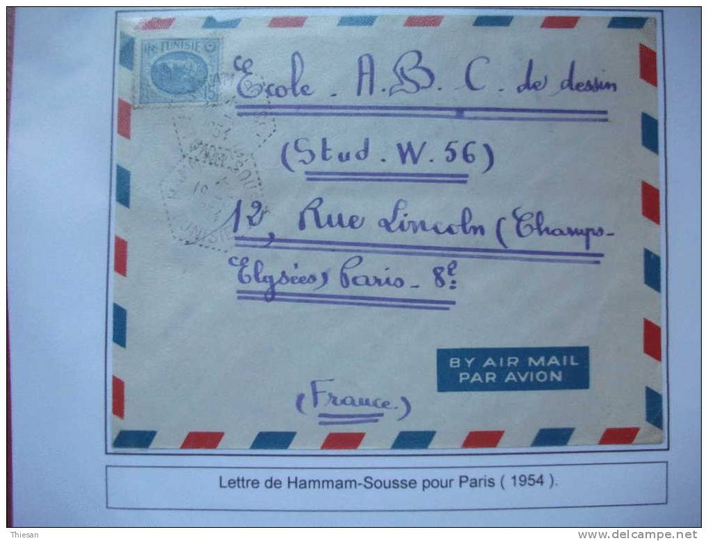 Tunisie Tunisia Lettre Cover Hammam Sousse 1954 ( Agence Postale ) Carta Sobre Brief Belege - Lettres & Documents