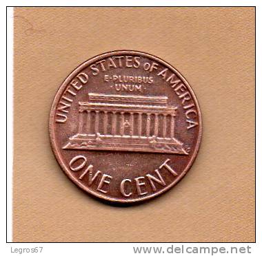 PIECE DE 1 CENT 1982 - ETATS UNIS - 1959-…: Lincoln, Memorial Reverse