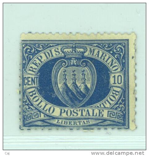 Saint Marin  :  Yv  3A  (*)    Bleu - Unused Stamps