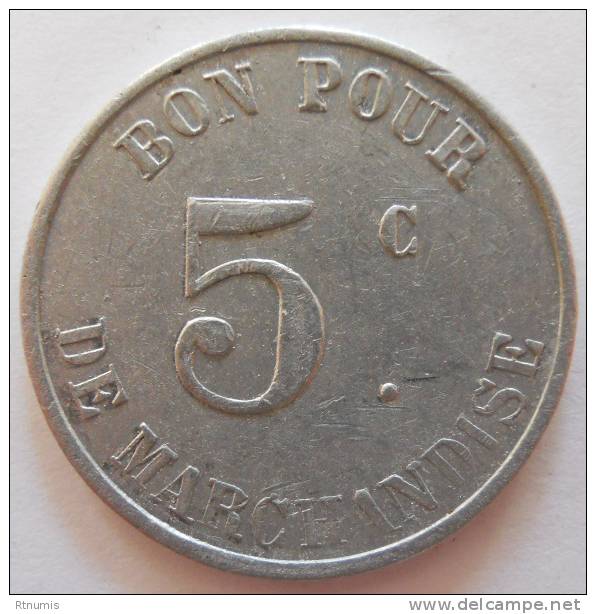 Bretagne Morbihan Lorient 56 Société Coopérative U.C.L. 5 Centimes Elie 20.1 - Monétaires / De Nécessité