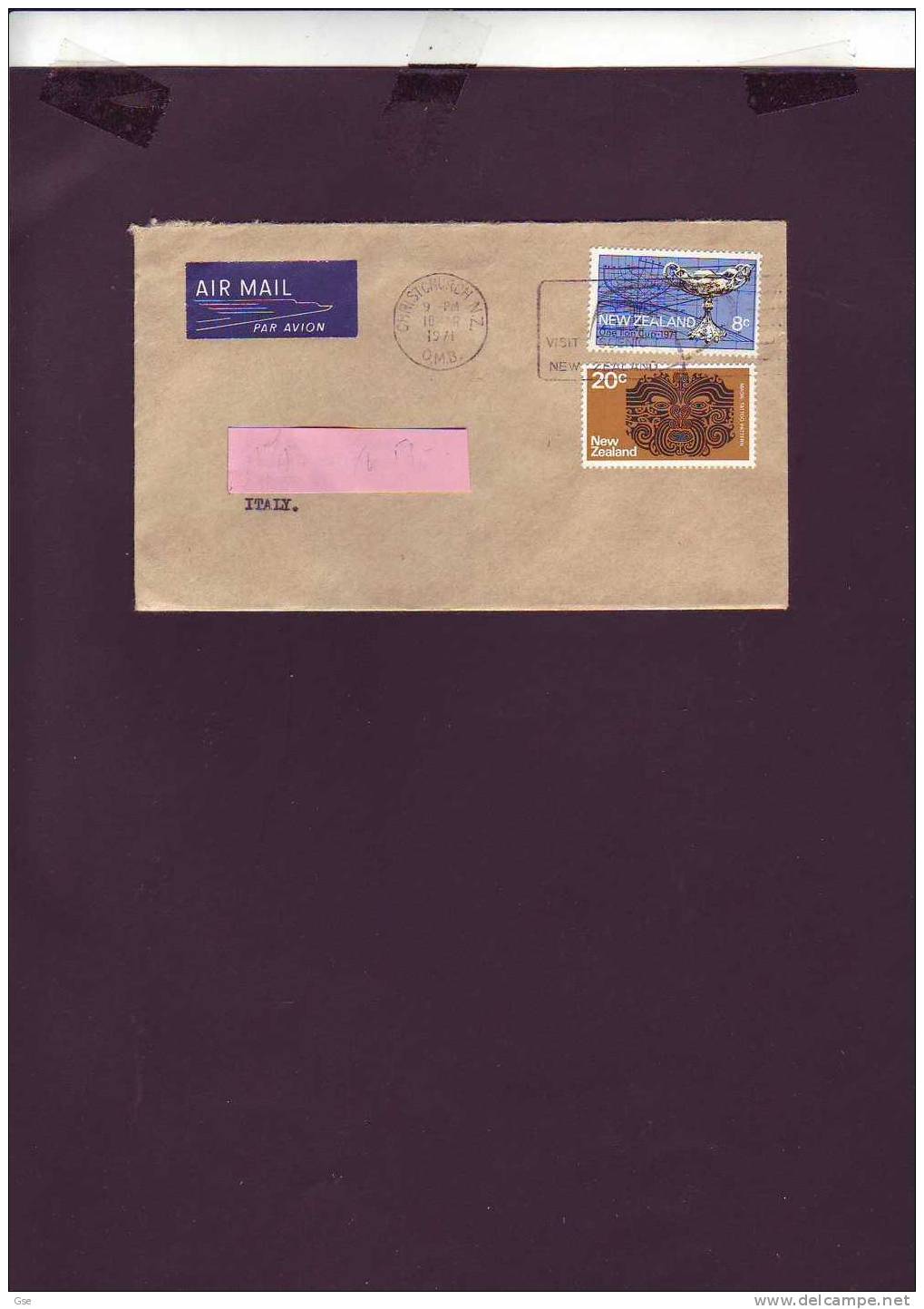 NUOVA  ZELANDA  1971 - Lettera Per Italia - Cartas & Documentos