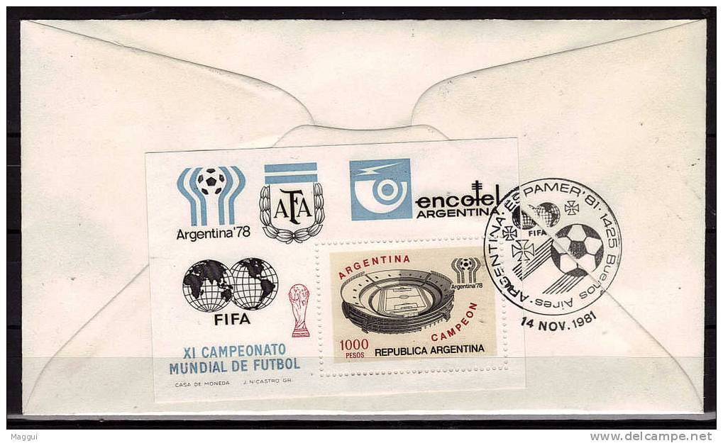 ARGENTINE   Cover  Cup 1982   Football  Soccer Fussball - 1982 – Espagne