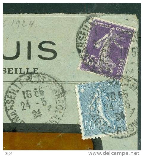 Lettre Recommandée De Marseille Affranchie à 85 Centimes En Mai 1924 - Lo26315 - 1906-38 Semeuse Con Cameo