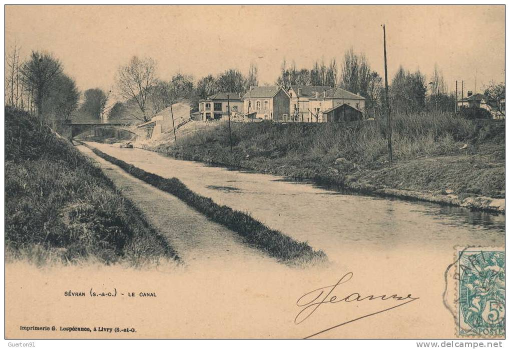 CPA (93)   SEVRAN  /   Le Canal - - Sevran