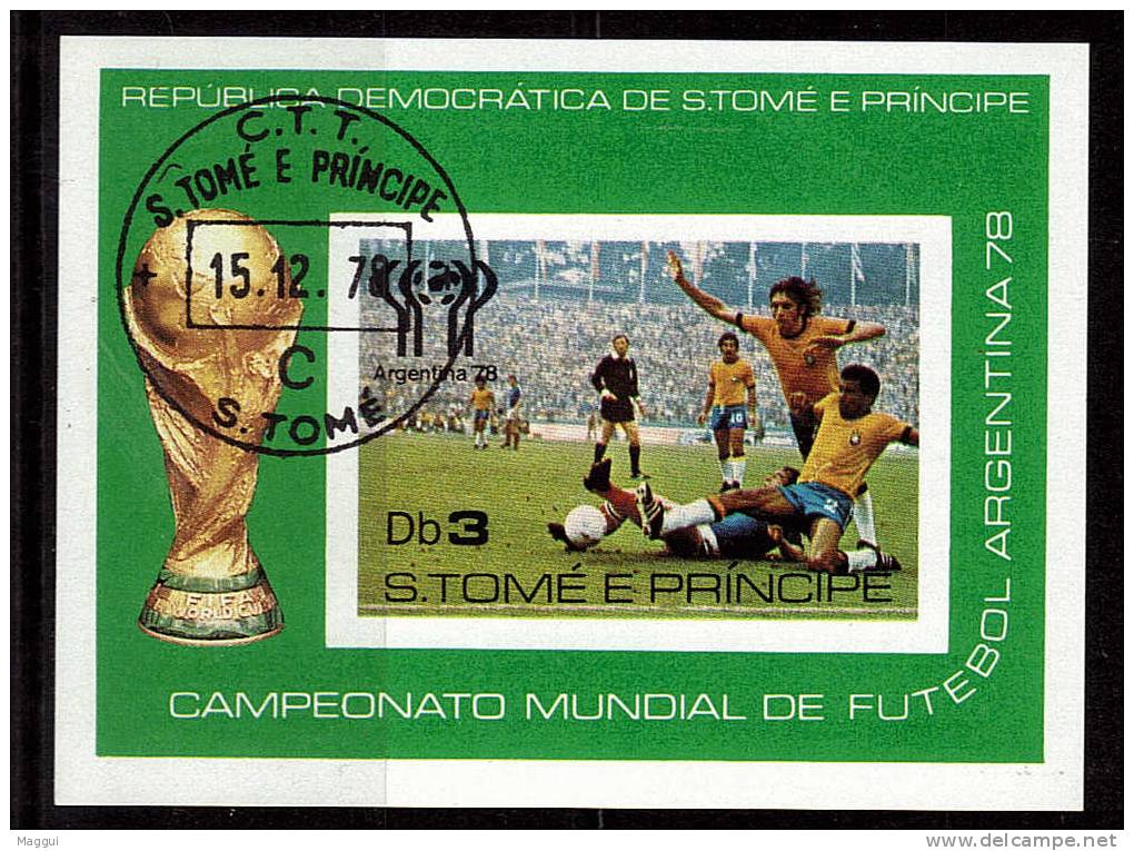 ST THOME ET PRINCE BF   Oblitere  NON DENTELE  Cup  1978  Football  Soccer Fussball - 1978 – Argentina