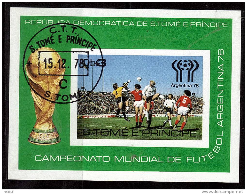 ST THOME ET PRINCE BF   Oblitere  NON DENTELE  Cup  1978  Football  Soccer Fussball - 1978 – Argentina