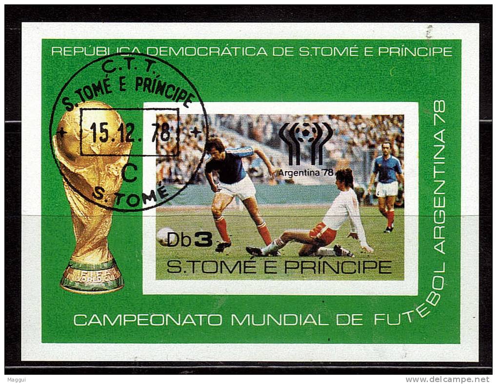 ST THOME ET PRINCE BF   Oblitere  NON DENTELE  Cup  1978  Football  Soccer Fussball - 1978 – Argentina