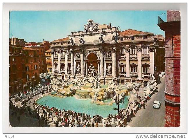 ROMA FONTANA DI TREVI CARTOLINA FORMATO GRANDE NON VIAGGIATA - Fontana Di Trevi