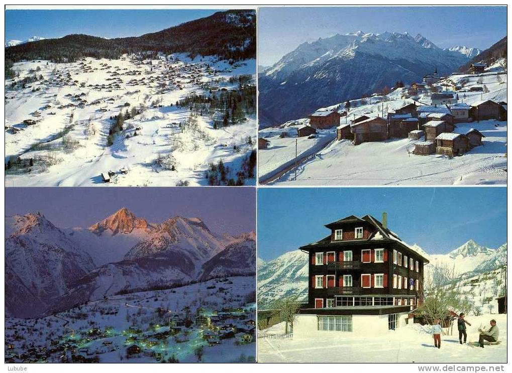 Bürchen - Im Winter   (4 Karten)        Ab 1970 - Bürchen