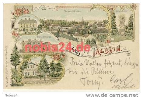 0000395720 14959 Trebbin Litho Mehrbildkarte O 19.10.1899 - Scheibenberg