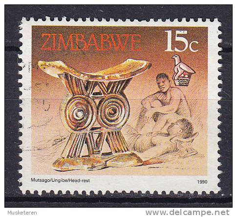 Zimbabwe 1990 Mi. 424    15 C Kopfstütze - Zimbabwe (1980-...)