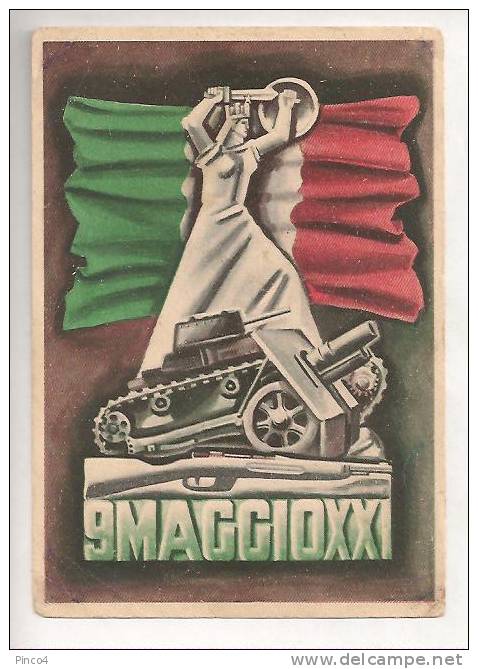 FRANCHIGIA MILITARE 9 MAGGIO XXI CARTOLINA POSTALE PER LE FORZE ARMATE VIAGGIATA - Guerra 1939-45