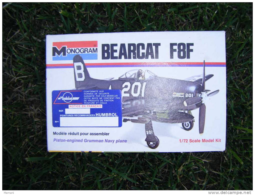 Maquette Avion Militaire-en Plastique--1/72 Monogram-bearcat F8F  Ref 6789- - Vliegtuigen