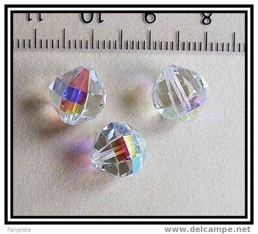 1 Perle Swarovski N° 5004 Facettée Cristal AB 10mm - Perle