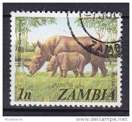 Zambia 1975 Mi. 141      1 N Rhinoceros Nashorn - Zambia (1965-...)