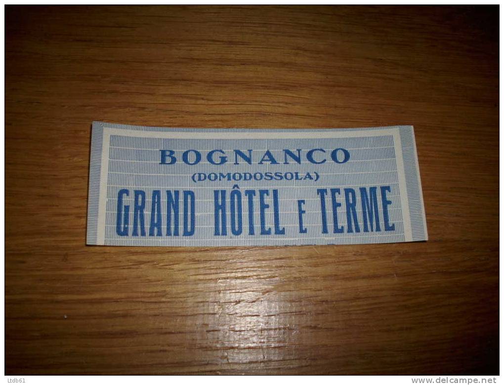 Bognanco Domodossola Grand Hotêl E Terme - Hotel Labels
