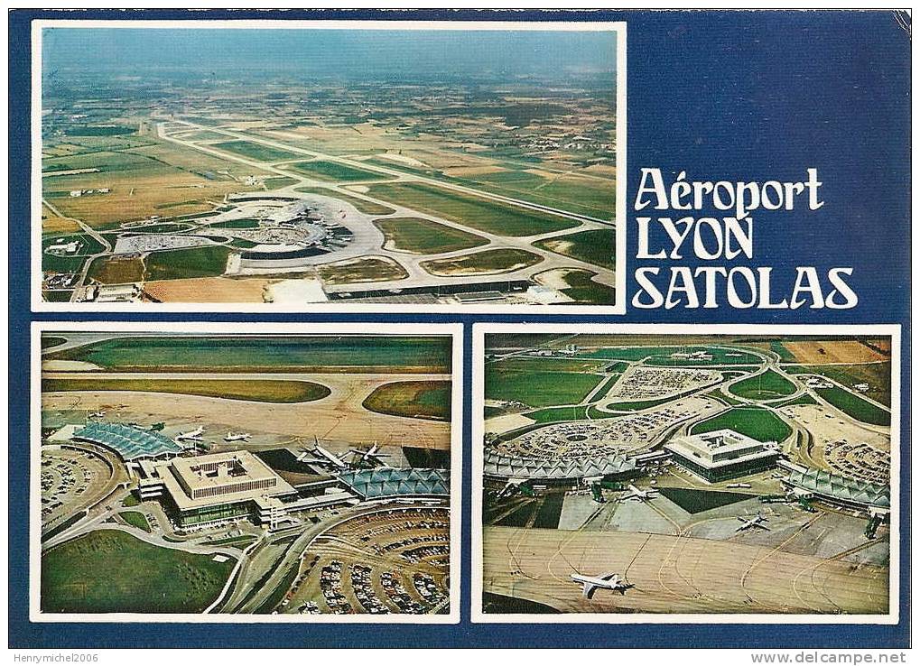 Aéroport Vue Aérienne De Lyon Satolas, Ed  Photo Combier - Andere & Zonder Classificatie