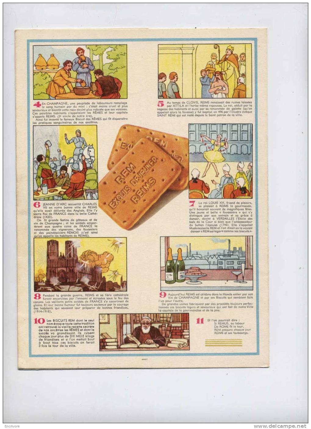 Protège Cahier Histoire Des Biscuits REM Tres Joli Dessins Rabats Decores - Sucreries & Gâteaux