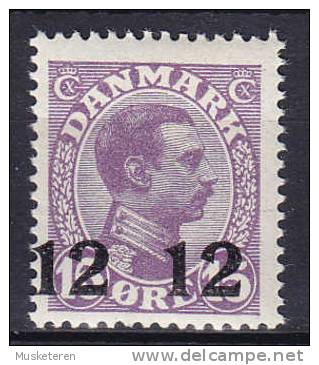 Denmark 1926 Mi. 158    12 Ø On 15 Ø King König Christian X Overprinted MH* - Nuovi