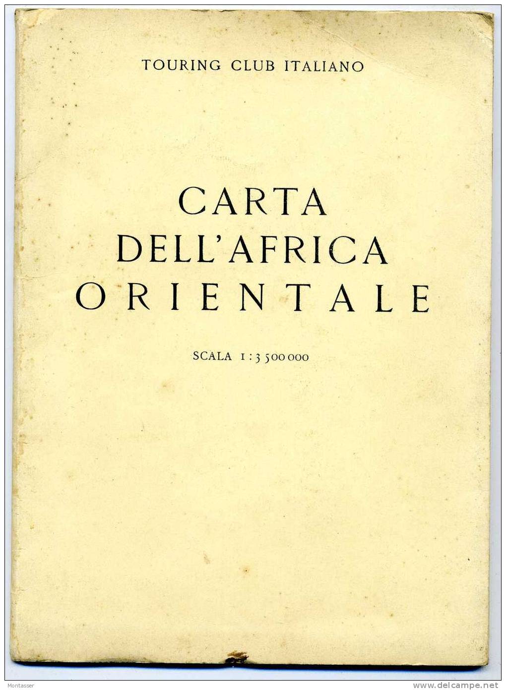 CARTA DELL' AFRICA ORIENTALE ITALIANA. Ed. T. C. I. 1935. - Topographical Maps
