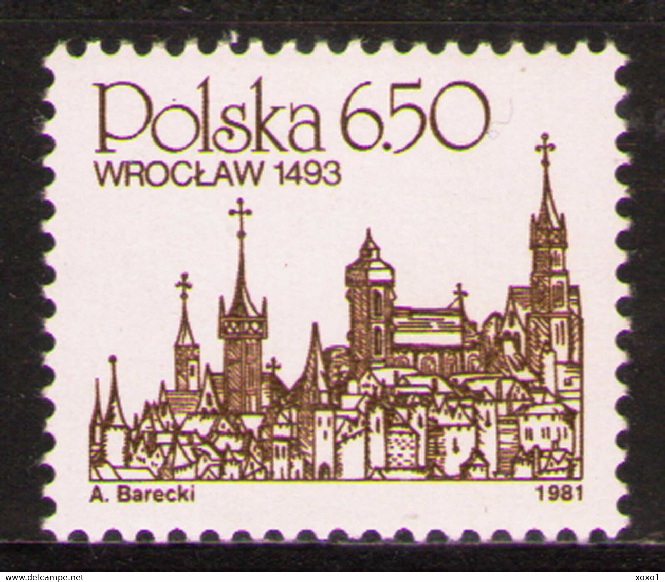 Poland 1981 MiNr. 2737 Polen Architecture Breslau (Wrocław) Engravings 1v MNH** 1,00 € - Grabados