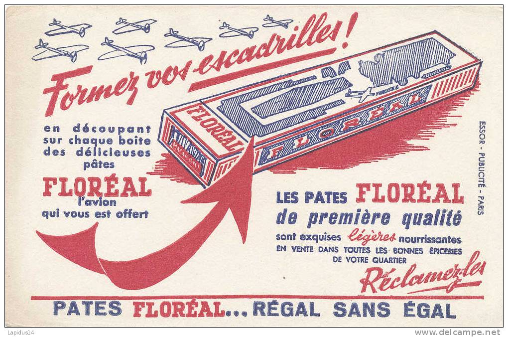 BU 493 /BUVARD - LES PATES FLOREAL - Alimentare