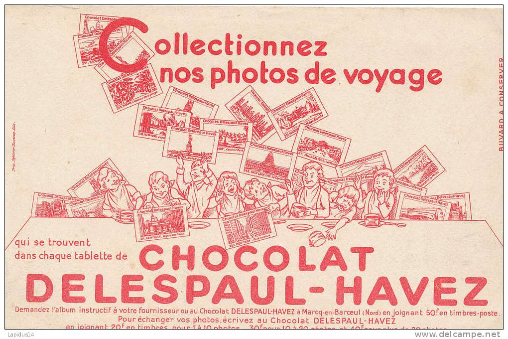 BU 514 /BUVARD -  CHOCOLAT DELESPAUL - HAVEZ - Cocoa & Chocolat