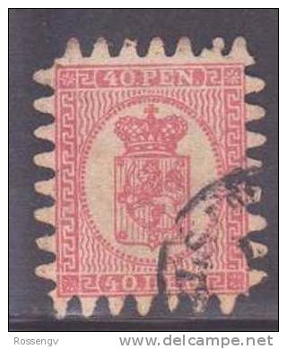 Z51.FINLAND. 1866. 40P. USED. YV#9.CAT.VAL. 90 EUROS - Gebruikt