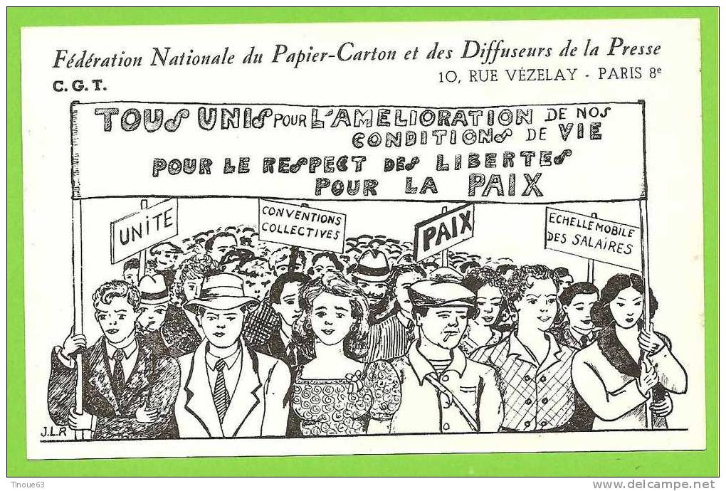 CARTE PETITION à Adresser Au Délégué Général De L'Union Nationale Patronale Des Industries Du Papier, Paris - Events