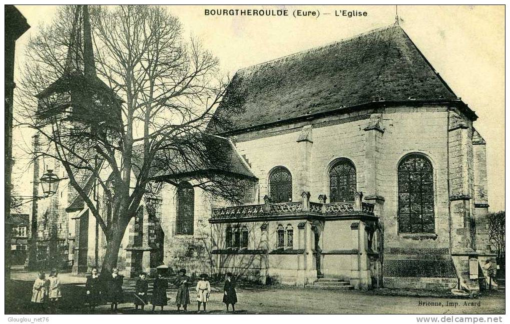 27-BOURGTHEROULDE...L'EGLISE....CPA ANIMEE - Bourgtheroulde