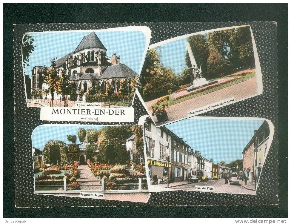 CPSM - Montier En Der (52) - Multivues ( Rue De L'Isle Animée Automobile ...  COMBIER CIM ) - Montier-en-Der