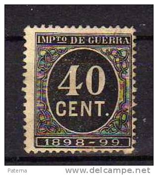 España 1898-1899, Impuesto De Guerra, 40 Cts, - Impuestos De Guerra