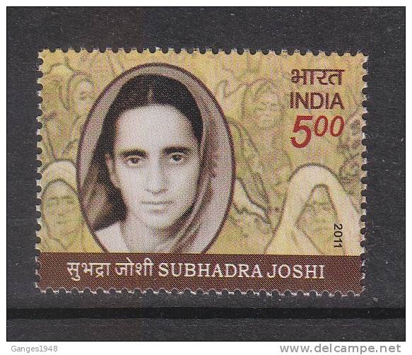 Mrs. SUBHADRA JOSHI 2011 #  # 21914 S  India Inde Indien - Neufs