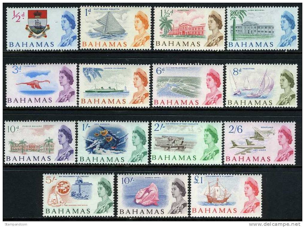 Bahamas #204-18 Mint Never Hinged QEII Set From 1965 - 1963-1973 Autonomia Interna